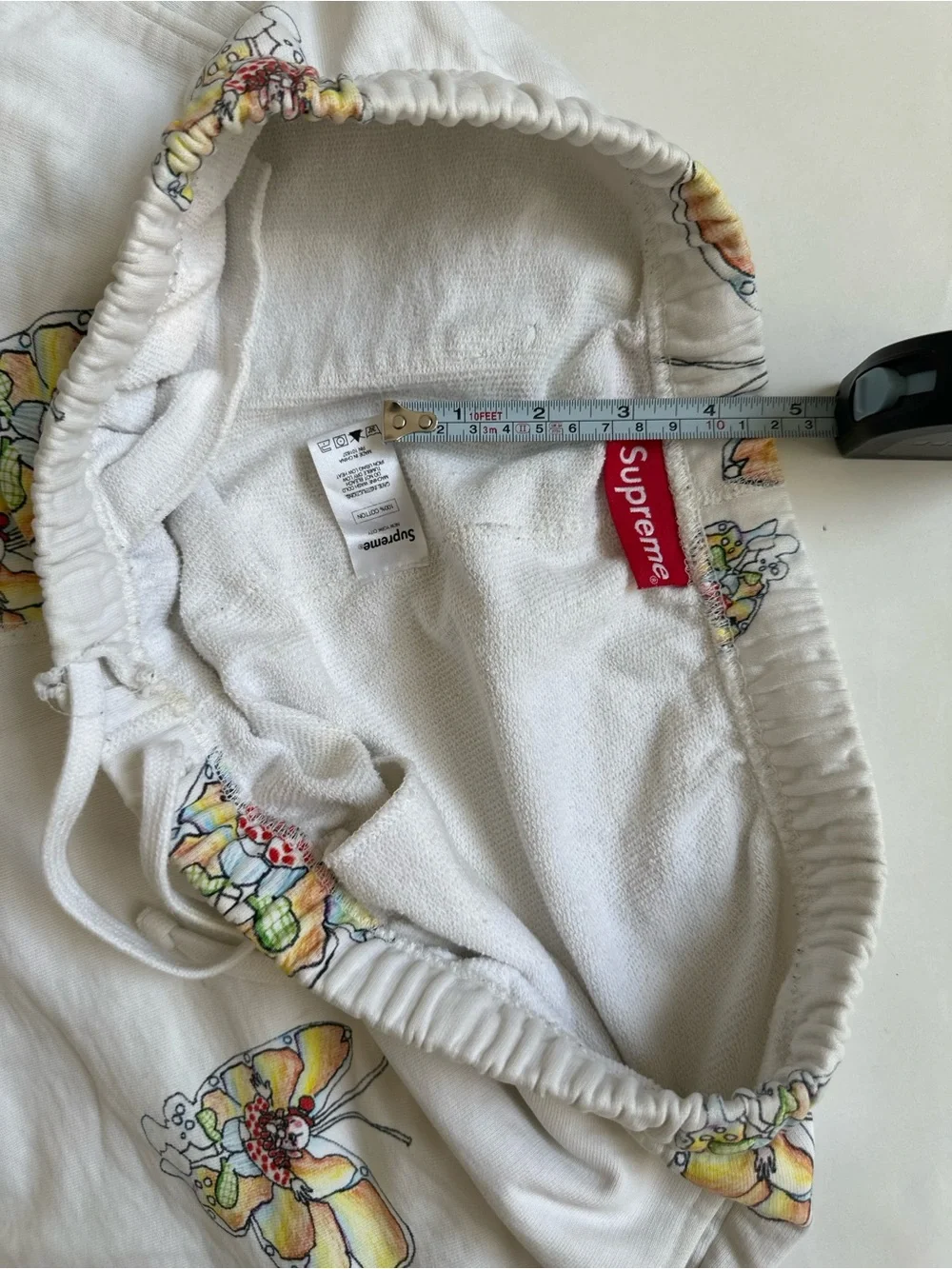 Supreme gonz butterfly Sweatpants white medium SS16